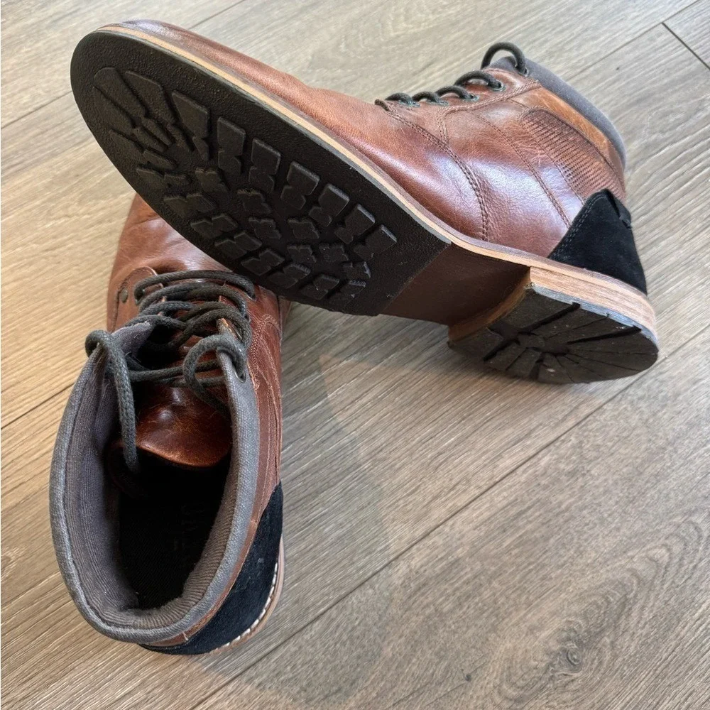 Crevo Ellerton Mens Plain Toe Chestnut Leather Chukka Boots Size‎ 11 Ankle Boots